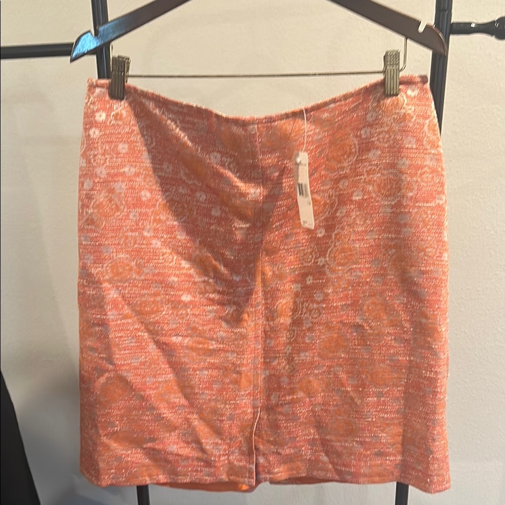 Sigrid Olsen Collection Orange Patterned Women's Skirt size 14